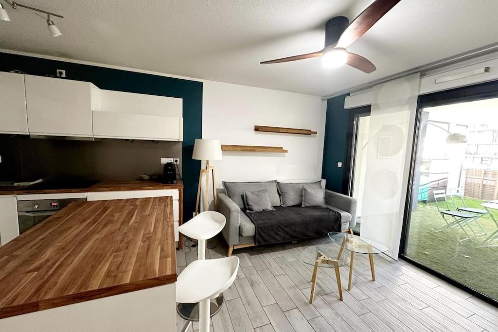Bel Appart Design 2Ch, Mairie, Pkg, Wifi, Terrasse, Port Marianne Montpellier Buitenkant foto